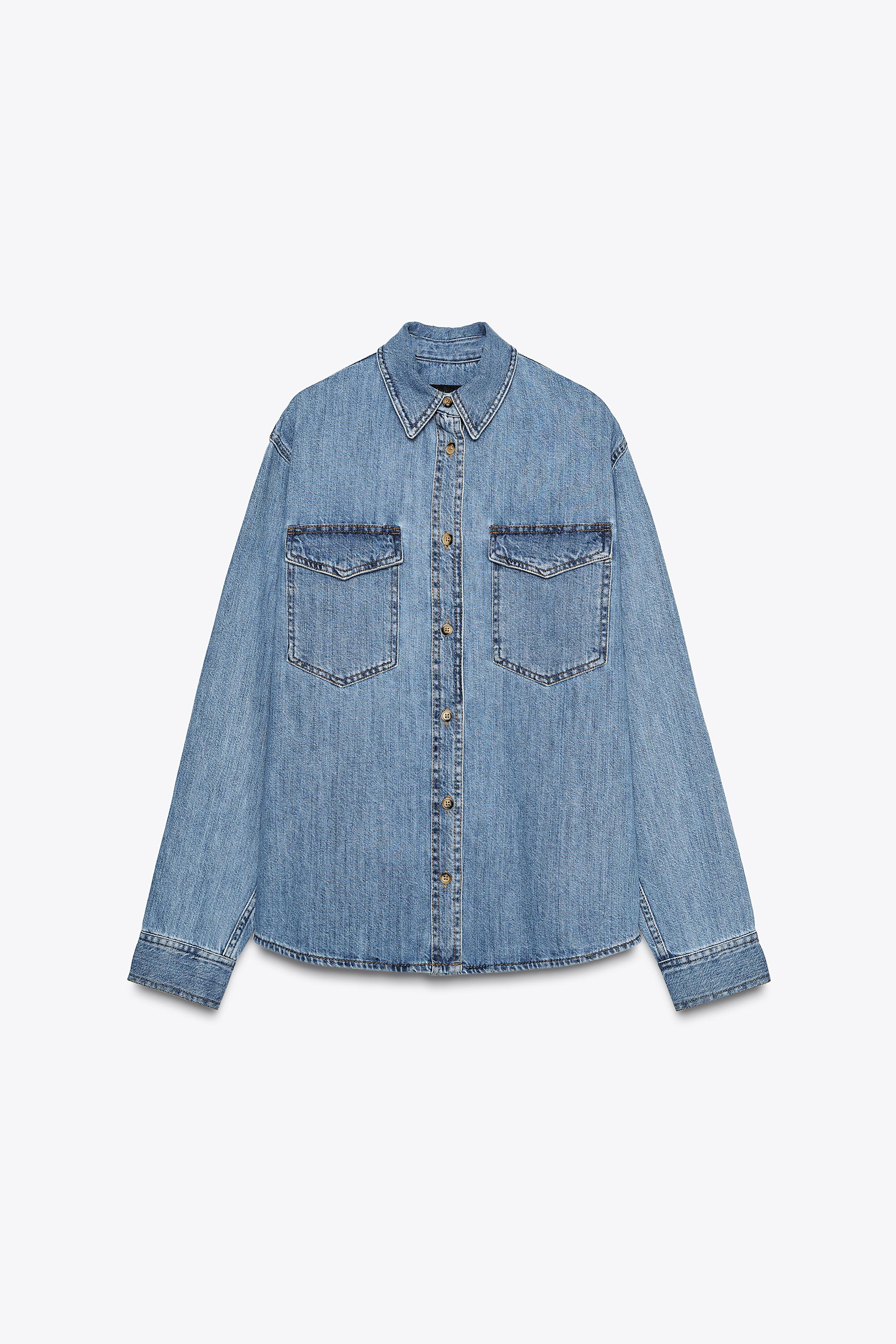 日本最級 ZW COLLECTION デニムシャツ - ブルー | ZARA Japan / 日本 トップス