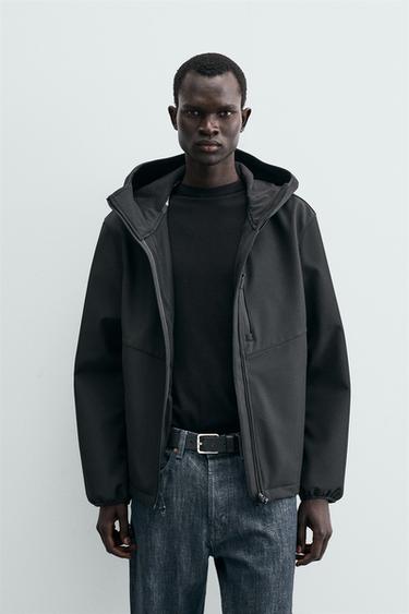 TECHNICAL HOODED JACKET - Black by Zara
