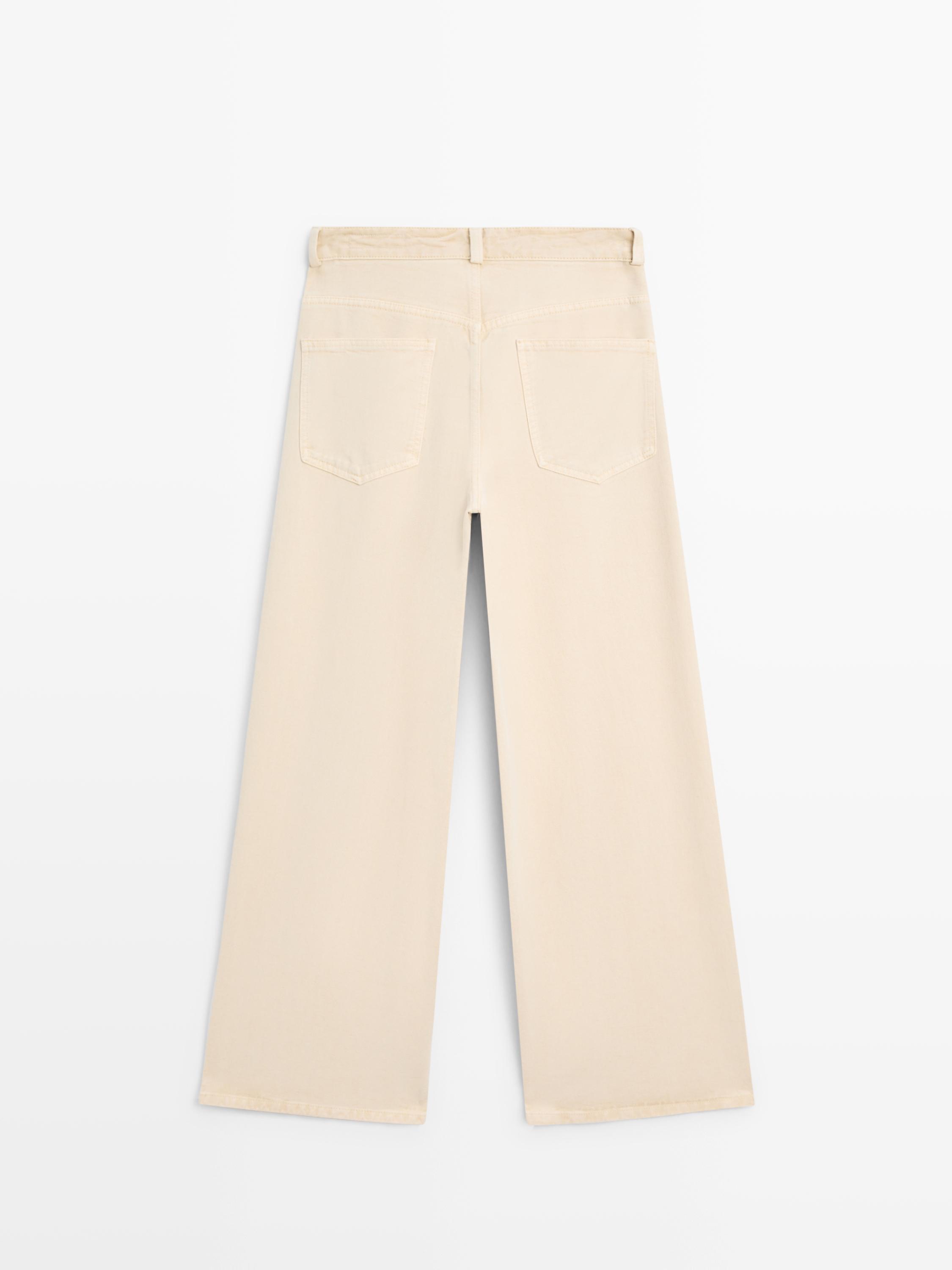 Low-rise wide-leg jeans