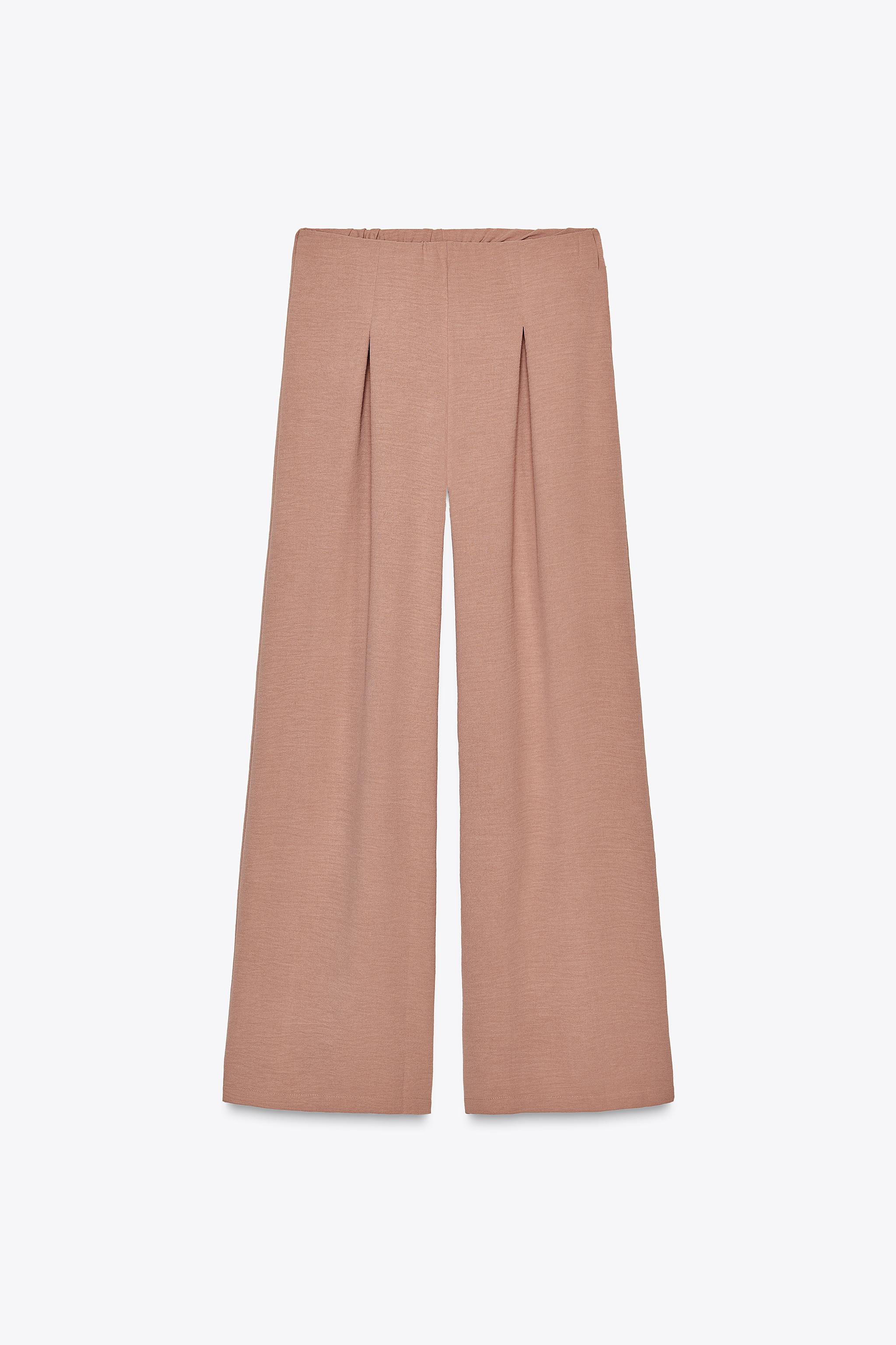 ルーズフィット ドレープパンツ - ブラウン | ZARA Japan / 日本