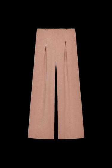 LOOSE-FITTING DARTED TROUSERS - Brown by Zara - Image 0