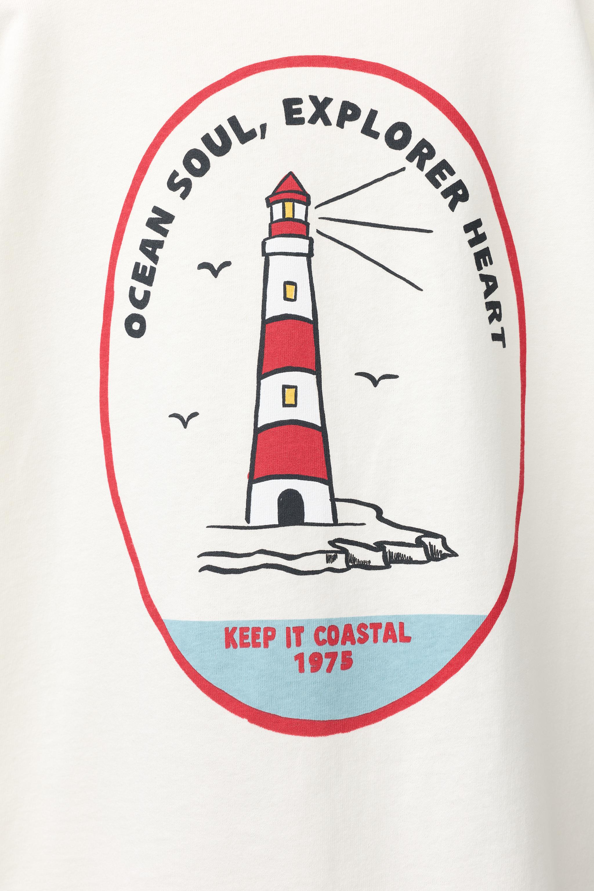 Детские футболки Zara LIGHTHOUSE PRINT T-SHIRT — фото 4