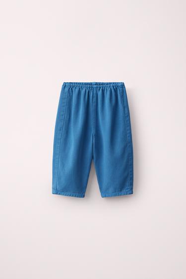 PLAIN RELAXED FIT TROUSERS CREATED BY CARAMEL LONDON X ZARA - Blue by Zara