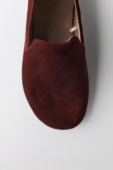 BABOUCHES EN CUIR ÉDITION LIMITÉE - Bordeaux de Zara - Image 8