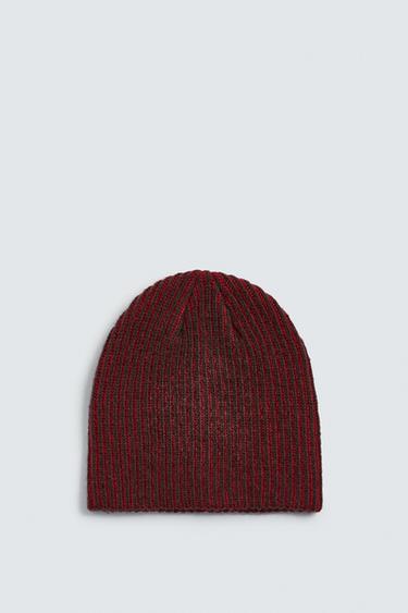 Zara AARON LEVINE X ZARA WOOL BLEND BEANIE - Red