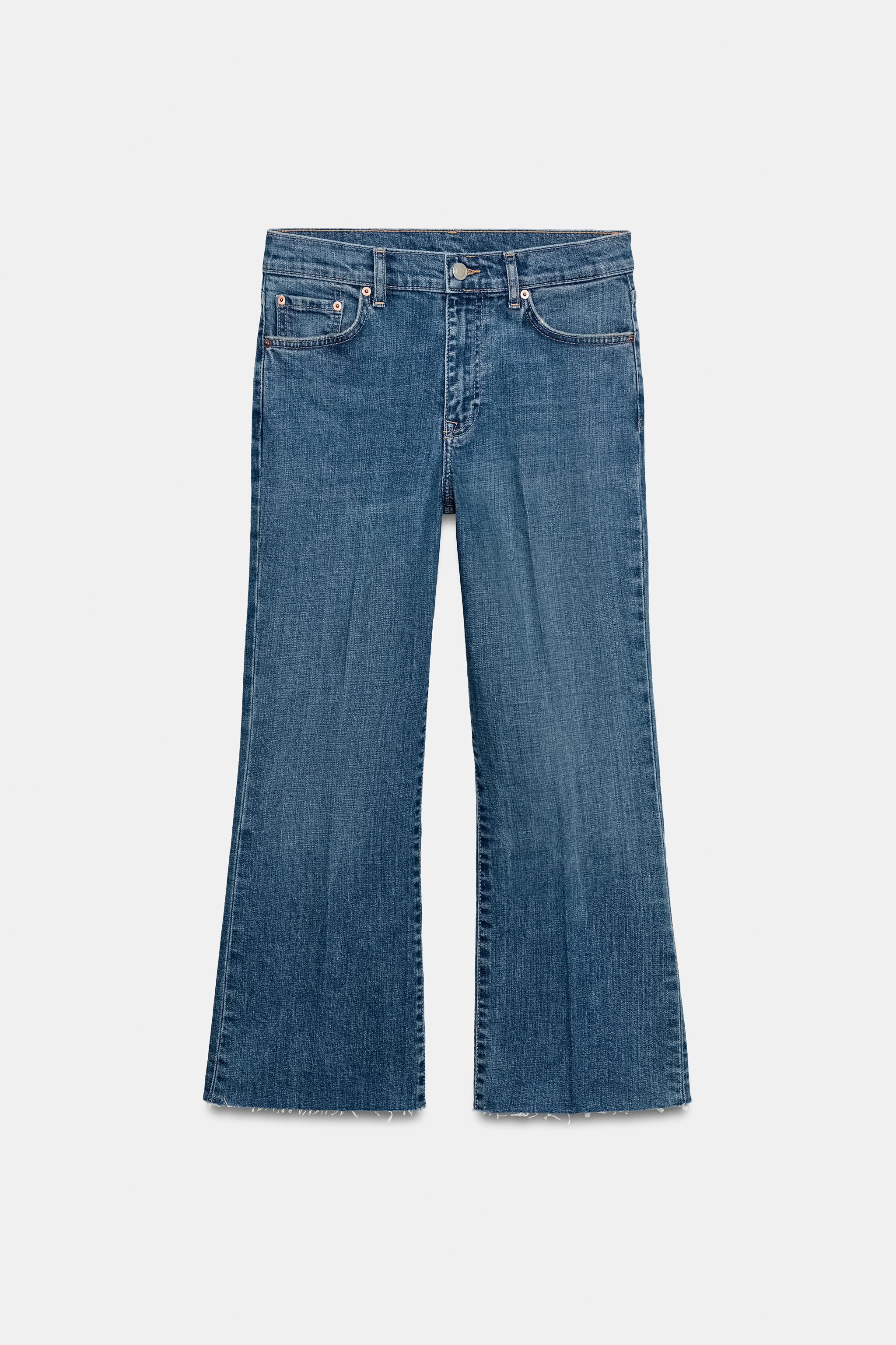 ZW COLLECTION MID-RISE CROPPED FLARE JEANS