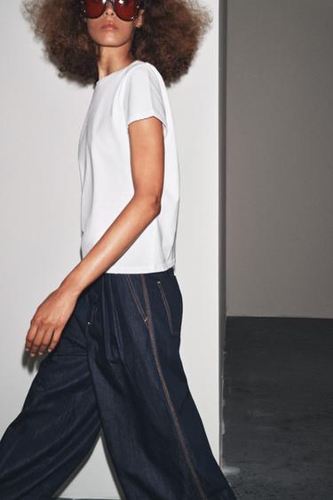 T-SHIRT REGULAR DÉCHIRURES - Blanc de Zara - Image 3
