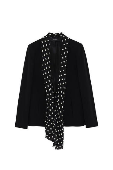 BLAZER WITH POLKA DOT SCARF