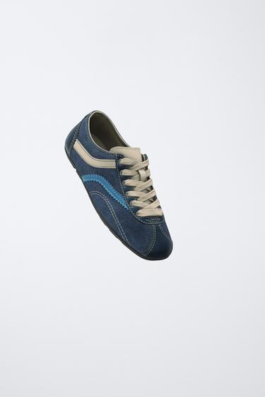 TENNIS EN CUIR HARRY LAMBERT FOR ZARA X DISNEY - Bleu de Zara - Image 1