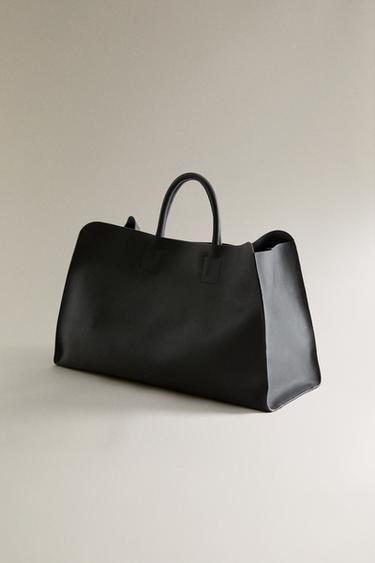 SAC CABAS CUIR - Noir de Zara - Image 3