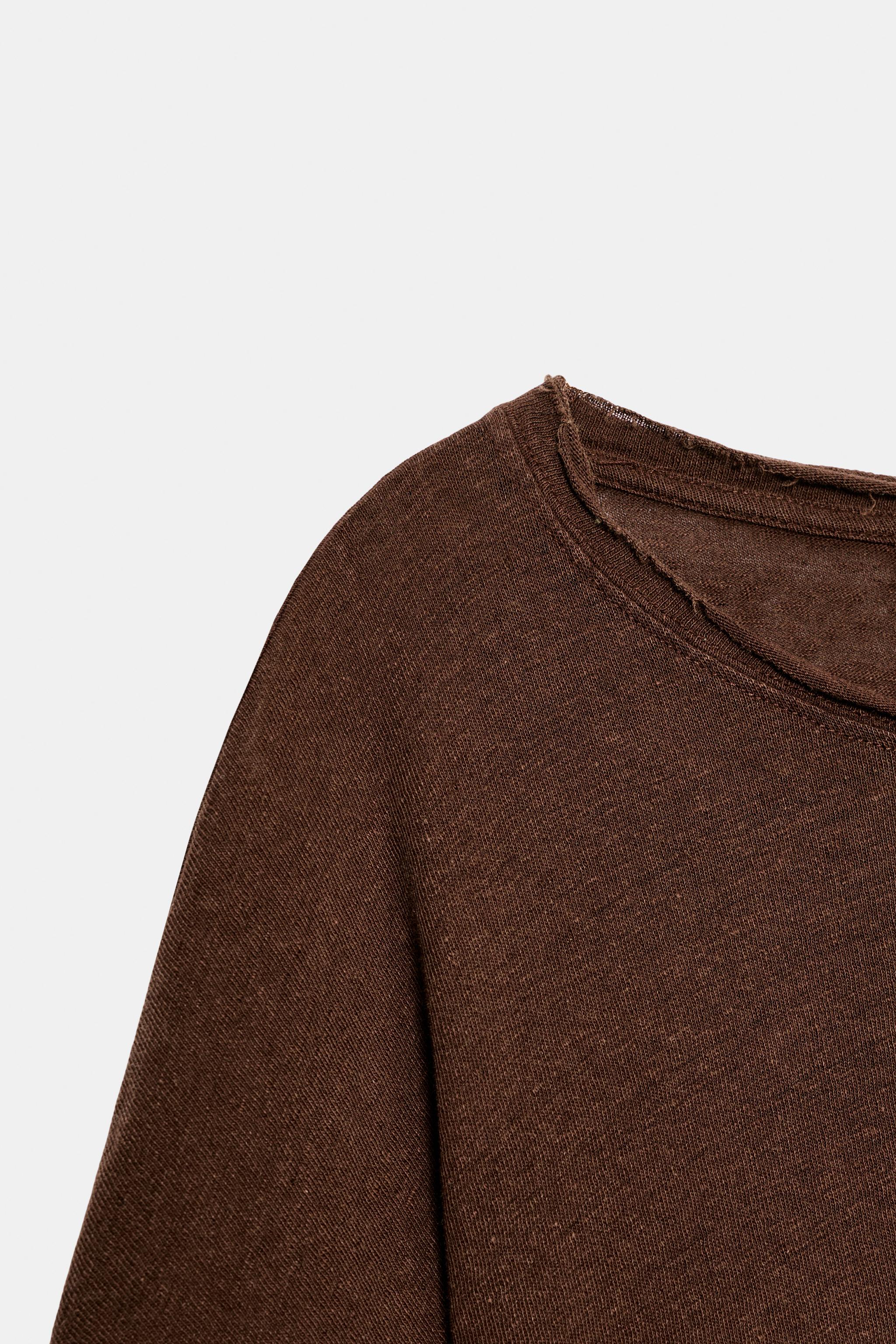 COTTON AND LINEN CAPE T-SHIRT