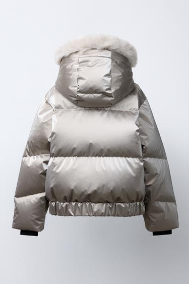 METALLIC 80% DOWN AND 20% FEATHER WATER-RESISTANT AND WINDPROOF PUFFER JACKET RECCO® SYSTEM SKI COLLECTION - Cava by Zara - Image 4