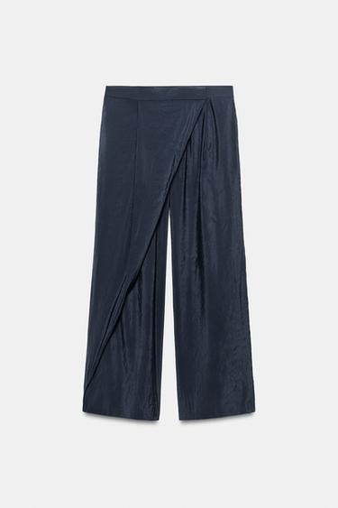 FLOWING WRAP TROUSERS - Midnight blue by Zara - Image 0