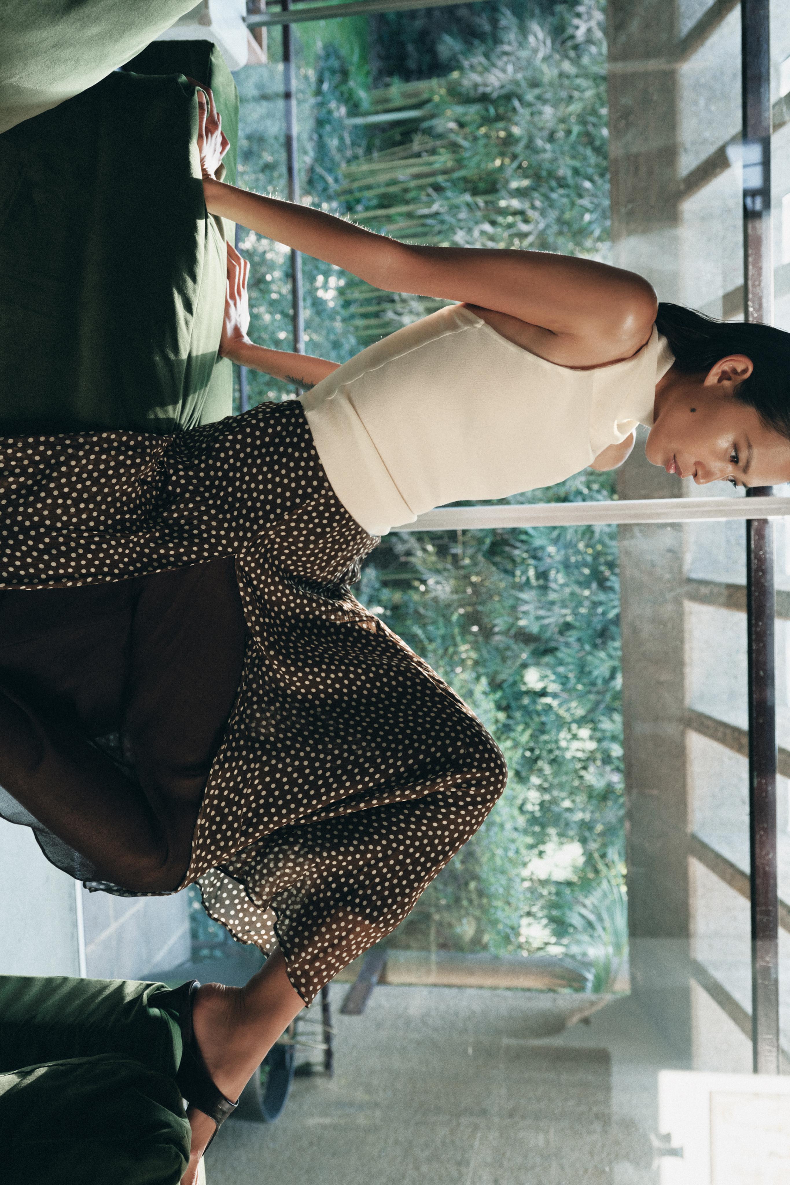 JUPE ASYMÉTRIQUE À POIS ZW COLLECTION