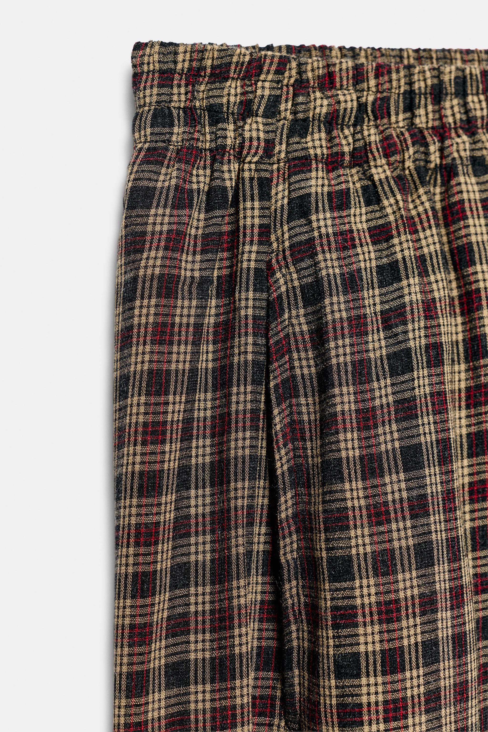 PLAID PARACHUTE PANTS
