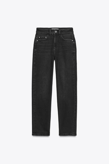 JEANS Z.01 MOM FIT CONFORTÁVEL CINTURA ALTA - Preto da Zara