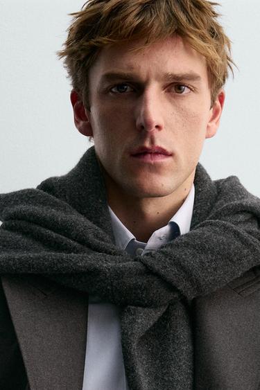 Zara DOUBLE BREASTED WOOL SUIT BLAZER AARON LEVINE X ZARA - Brown