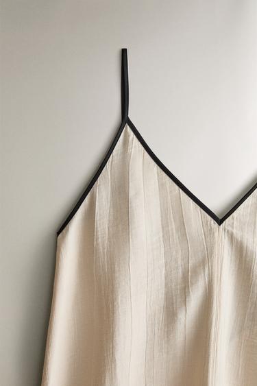 CHEMISE DE NUIT EN COTON - Écru de Zara - Image 1