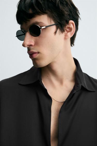 CHEMISE POLO SATINÉE - Noir de Zara - Image 5