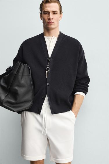 Zara REGULAR FIT COMFORT SHORTS - Oyster-white