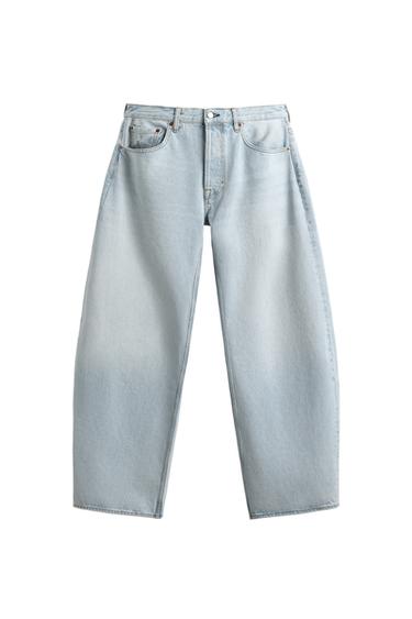 バルーンフィットデニムパンツライトブルーZaraのバルーンフィットデニムパンツ - ライトブルー 