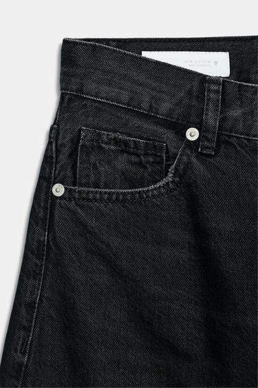 JEANS TRF EXTRA WIDE LEG TIRO ALTO - Negro de Zara