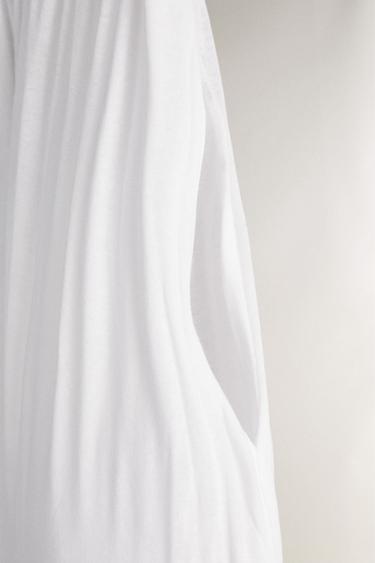 COTTON TROUSERS - White by Zara - Image 4