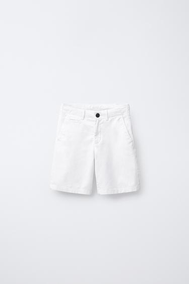 BERMUDES XINESES SLIM FIT BÀSIQUES - Blanc de Zara