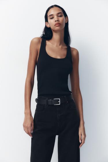 JEAN TRF COUPE LARGE TAILLE HAUTE - Noir de Zara - Image 2