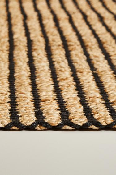 JUTE CARPET RUNNER - Black by Zara
