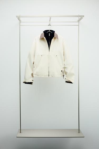 Zara SPLATTER PRINT JACKET - Oyster-white - Image 0