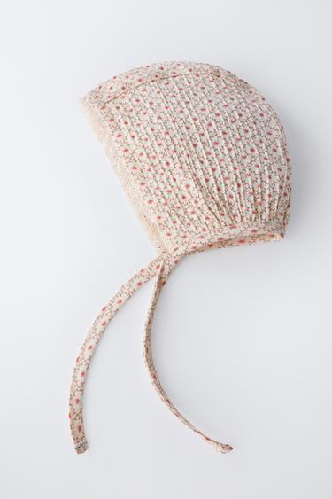 CAPOTE GAZE DE COTTON FLEURS ET DENTELLE - Écru clair de Zara - Image 2