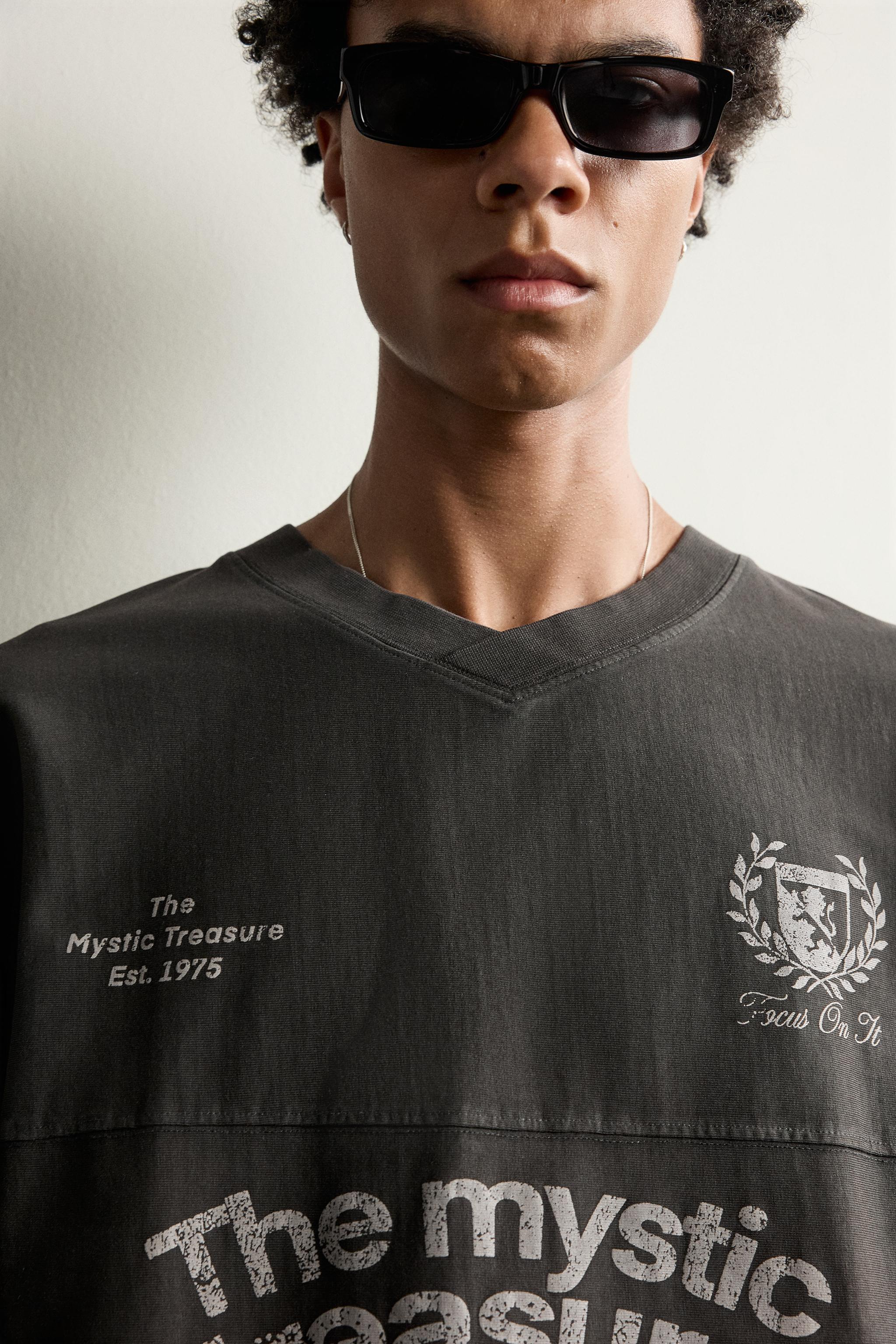 WASHED PRINT T-SHIRT - Anthracite grey | ZARA South Africa