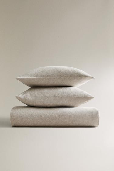 FLANNEL DUVET COVER - Sand by Zara - Image 0