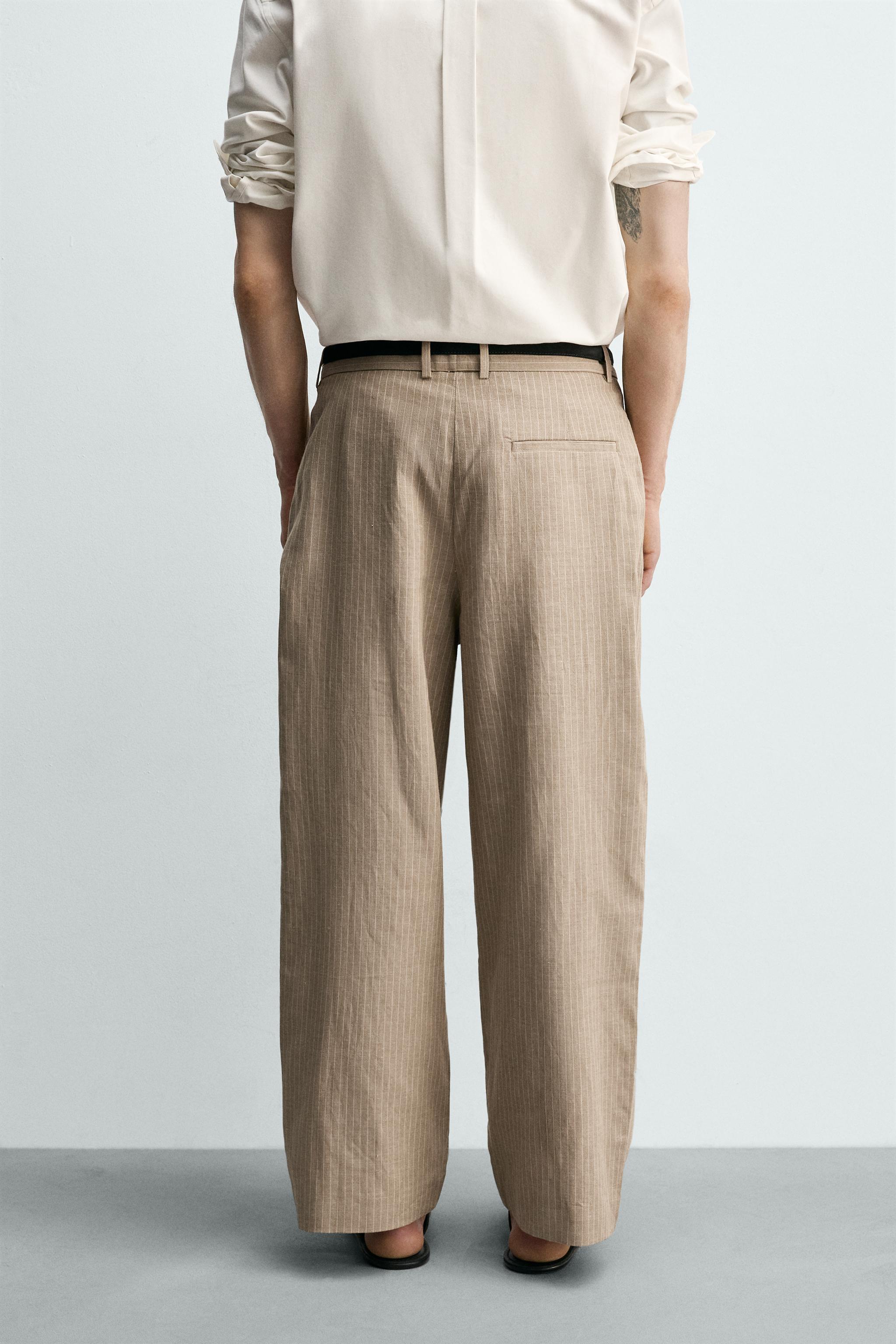 PANTALON RELAXED EN LIN ET COTON