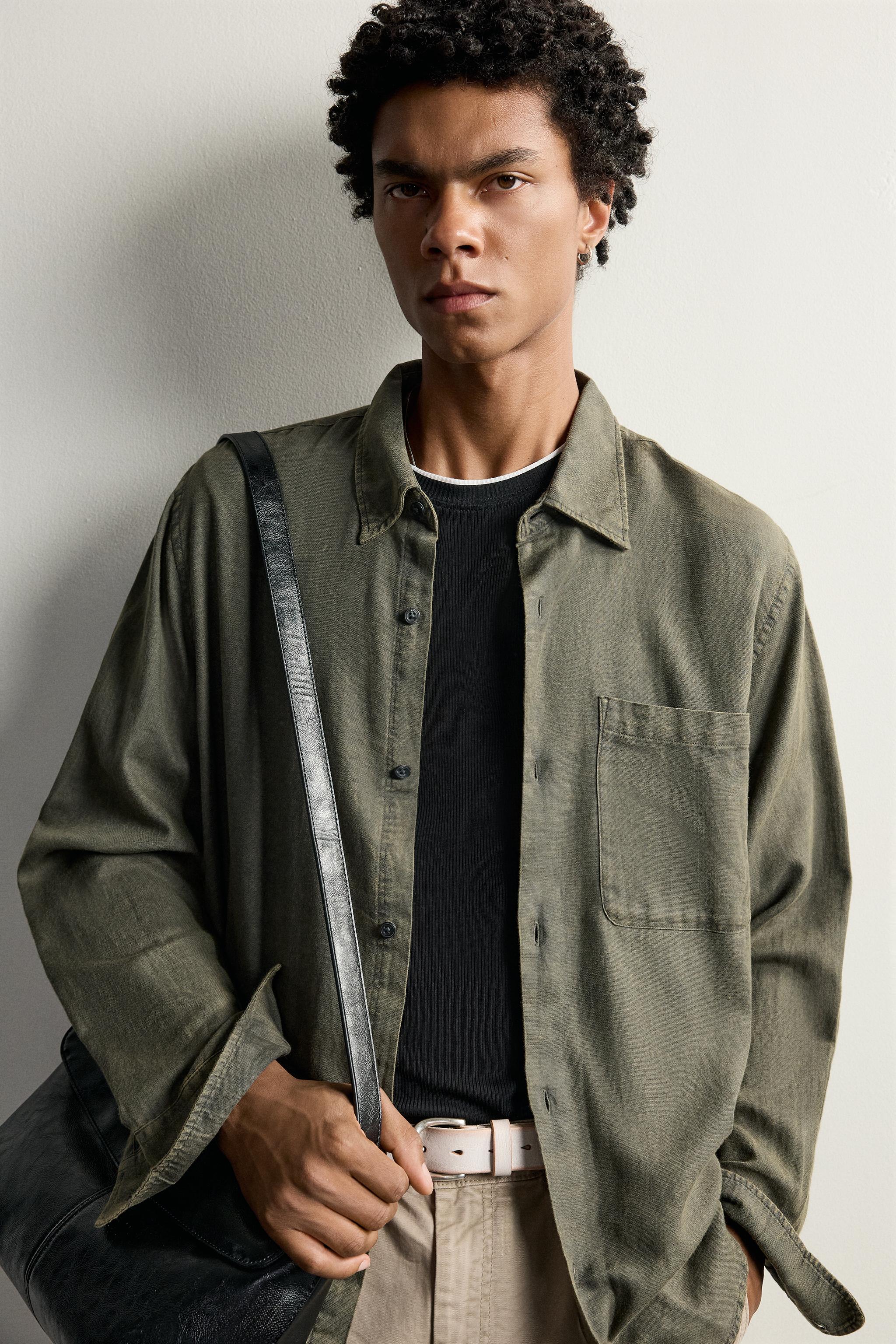 ACID WASH RELAXED FIT SHIRT