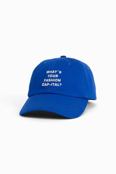 ZARA STYLENOTCOM SLOGAN CAP - Bluish by Zara