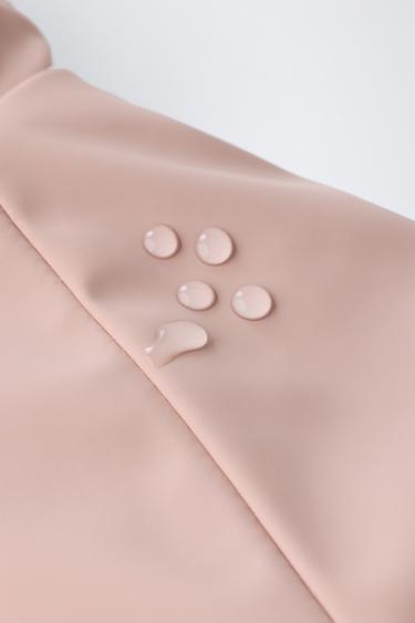 VESTE DÉPERLANTE ENDUITE EFFET FOURRURE - Rose de Zara - Image 8