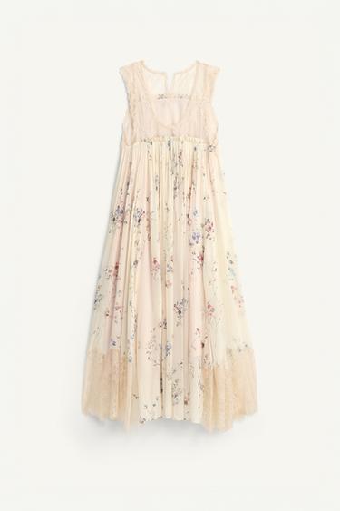 LIMITED EDITION COMBINED LACE DRESS - Printed by Zara