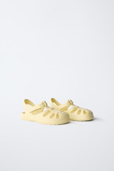 SANDALES STYLE PLAGE PIEDS NUS - Jaune de Zara - Image 1