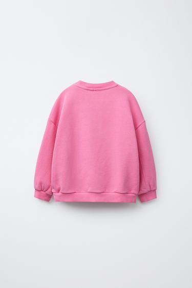 SWEAT À NUMÉRO IMPRIMÉ - Rose craie de Zara - Image 1