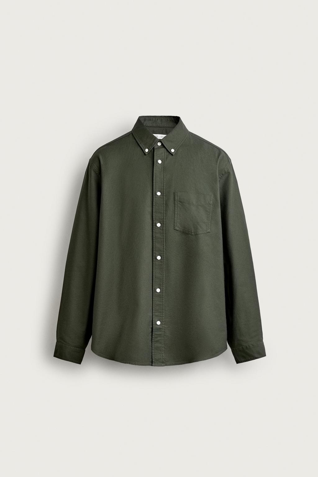 REGULAR FIT TEXTURED OXFORD SHIRT