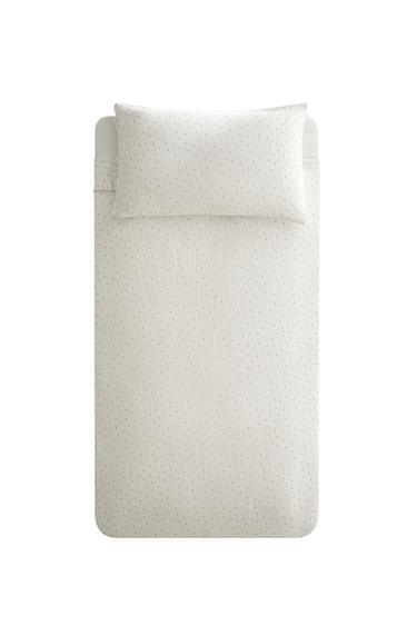 KIDS' DOTTED COTTON DUVET COVER - Blue/White by Zara