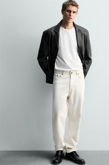 LEATHER BLAZER - Black by Zara - Image 6