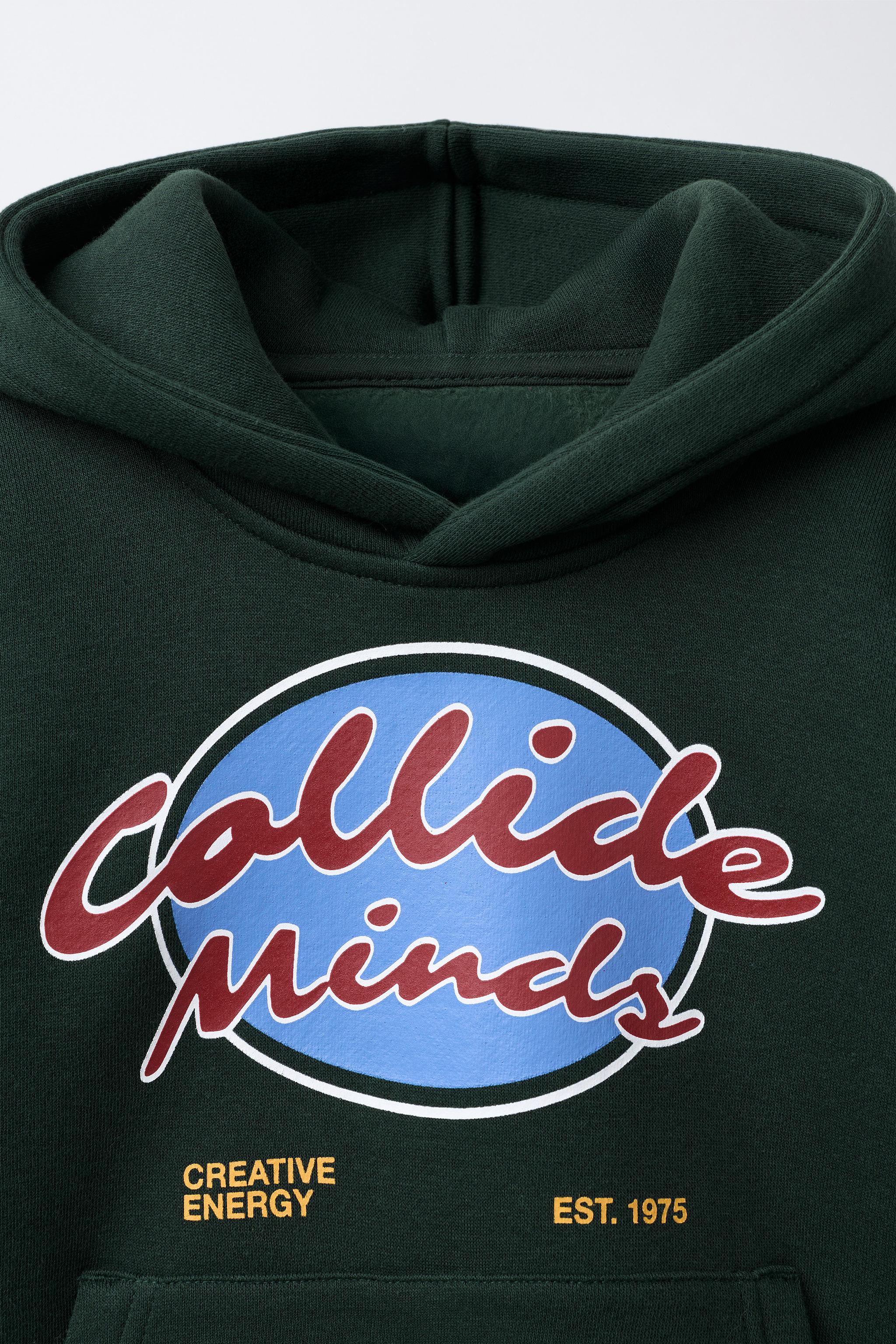 HOODED SWEATSHIRT WITH TEXT