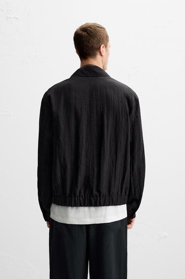 VESTE FLUIDE EFFET FROISSÉ - Noir de Zara - Image 2