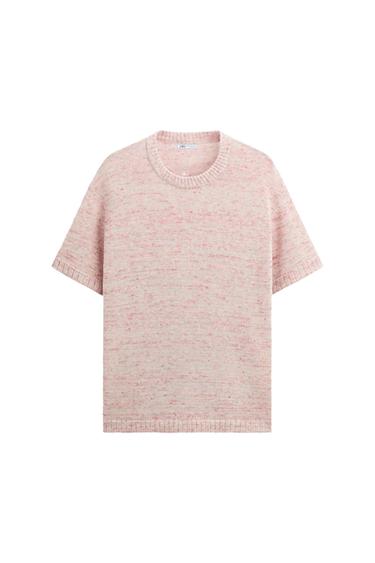 KNIT COTTON BLEND T-SHIRT