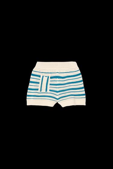GESTREIFTE STRICK-BERMUDASHORTS LIMITED EDITION - Gestreift von Zara