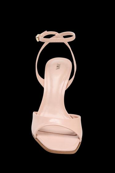 PATENT-FINISH HIGH-HEEL SANDALS - Pink by Zara