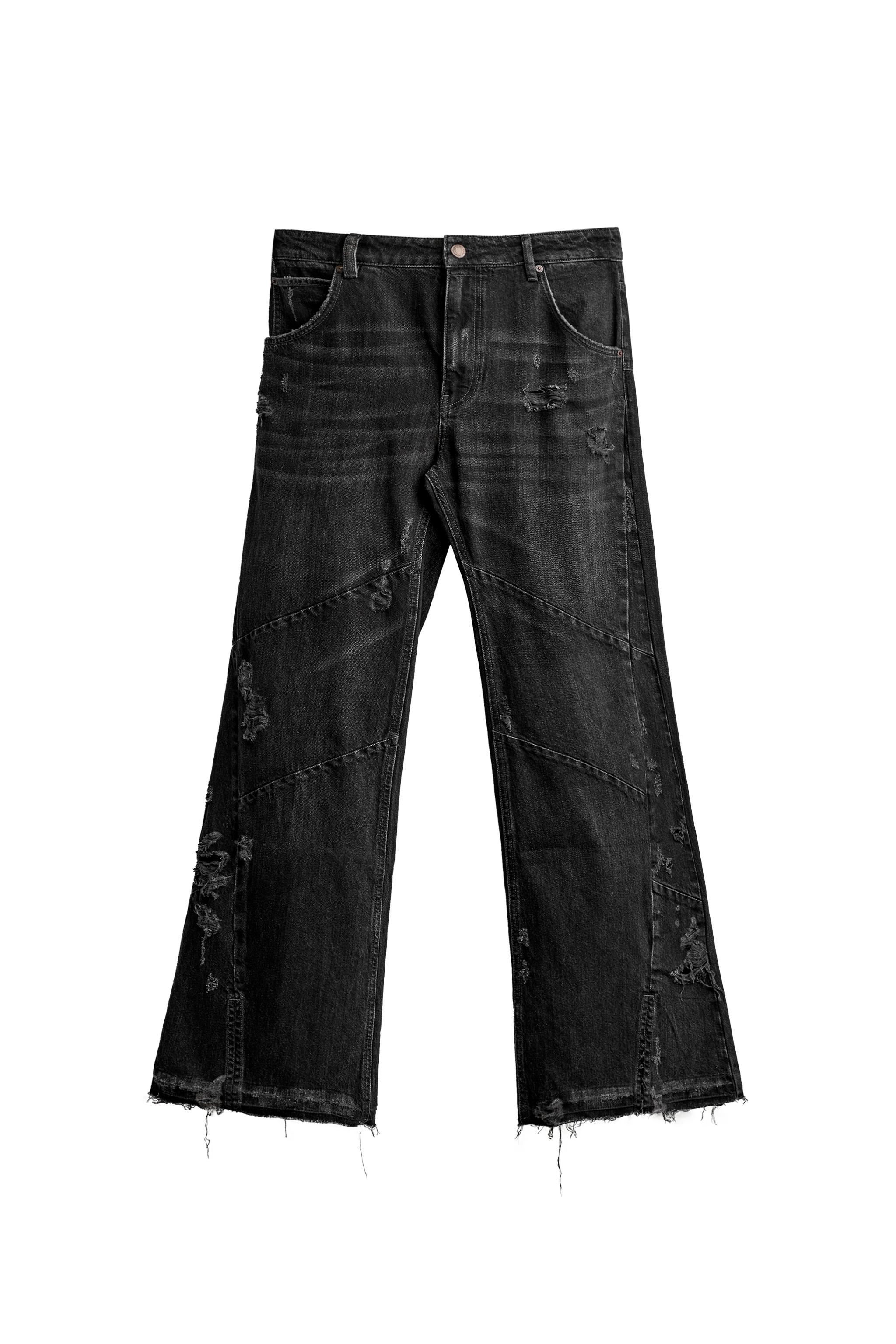 シームディテール フレアフィットデニムパンツ - ブルー | ZARA Japan